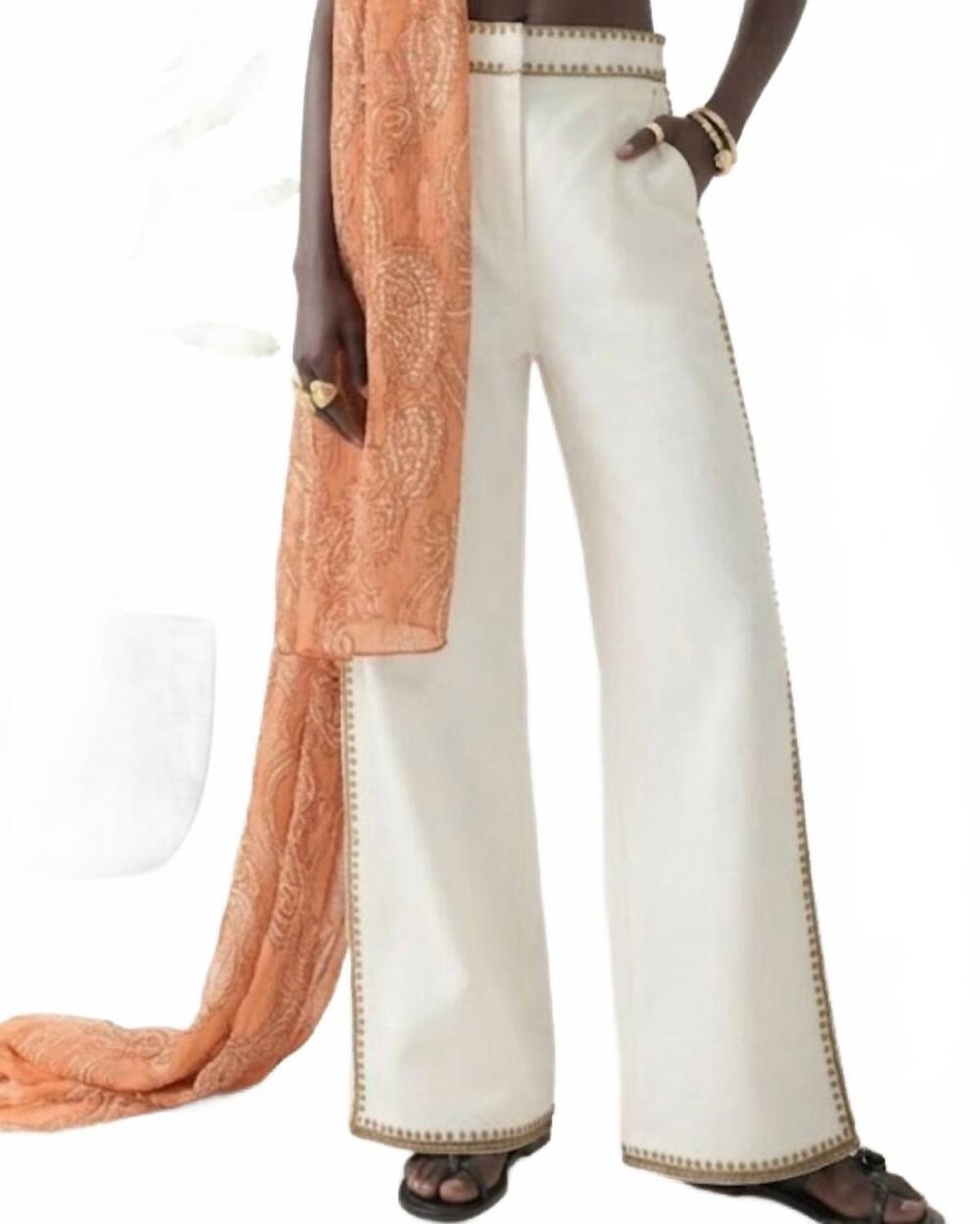 NEW SCARLETT POPPIES vera denim trouser in ecru